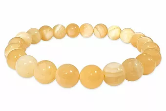 Bracciale in Calcite Arancione a perline da 8mm