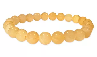 Bracciale Calcite Arancione A+ perle 8mm
