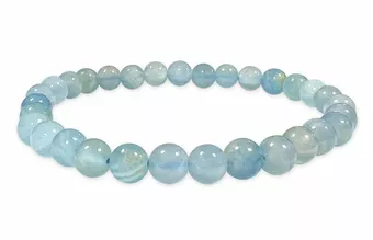 Bracciale in calcite blu AAA con perle da 5,5 mm