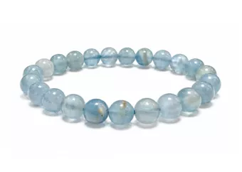 Bracciale in Calcite Blu AAA Perle 8 mm