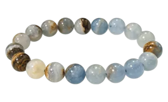 Bracciale Calcite Blu Mix AA perline 10mm
