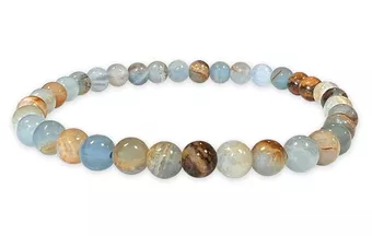 Bracciale Calcite Blu Mix AA perline 6-7mm