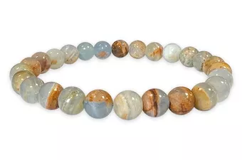 Bracciale Blue Calcite mix perles 8mm