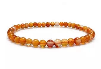 Bracciale in Corniola A perle 4mm