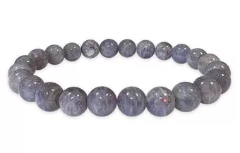 Bracciale Cordierite Lolite AA perline 7.5-8.5 mm