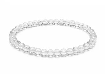 Bracciale in Cristallo di Rocca A perle 4mm