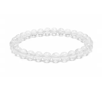 Bracciale in Cristallo di Rocca A perle 6mm