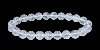 Bracciale in Cristallo di Rocca AB perle 8mm