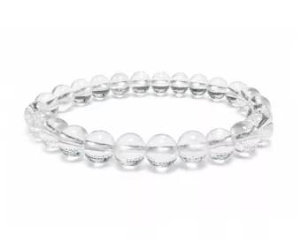 Bracciale in Cristallo di Rocca A perle 8mm