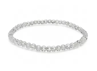 Bracciale in Cristallo di Rocca Crack A perle 4mm