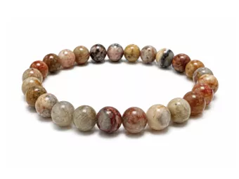 Bracciale Agata Crazy Lace A perle 8mm