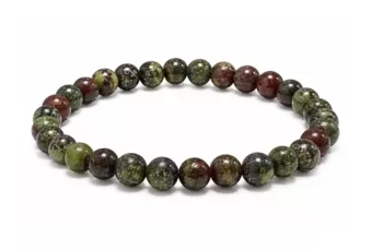 Bracciale in Diaspro Sangue di Drago A Perle 6-7 mm