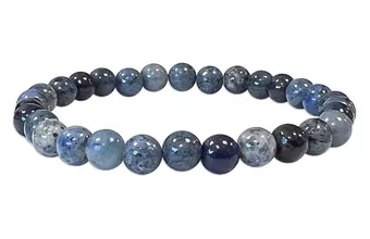 Bracciale in dumortierite con perline A da 6.5-7 mm