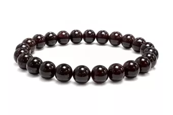 Bracciale in Granato Rosso A perle 7-8mm