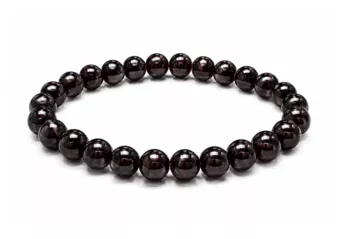 Bracciale in Granato Rosso AA perle 8-9mm