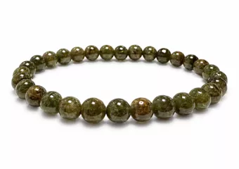 Bracciale in Granato Verde Grossularia AA perle 5.5-6.5mm