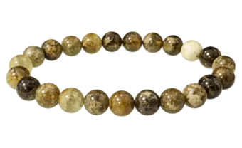 Bracciale in Granato Verde Grossularia A perle 8mm