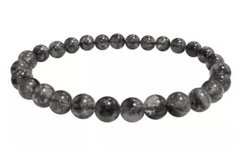 Bracciale in cristallo Herkimer A perline da 5,5-6,5 mm