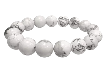 Bracciale in Howlite A perle 12mm