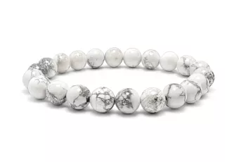 Bracciale Howlite A perle 8mm