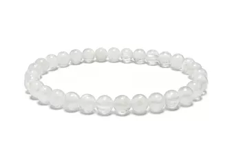 Bracciale in Giada Bianca A Perle 6 mm