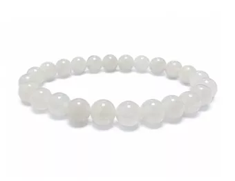 Bracciale in Giada Bianca A con Perle da 8mm