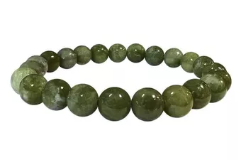 Bracciale in Giada Nefrite A con Perle da 8mm