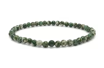 Bracciale in Giada Verde AB Perle 4 mm