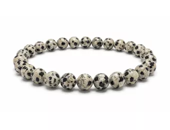 Bracciale in Diaspro Dalmata A con Perle da 6-7mm