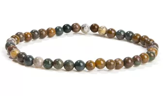 Bracciale in diaspro oceanico con perline da 4 mm