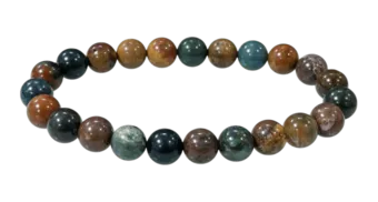 Bracciale con perline Diaspro Oceano A 8mm