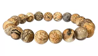 Braccialetto Jasper Landscape A perline da 8 mm