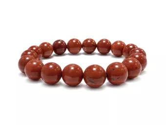 Bracciale in Diaspro Rosso A perle 10mm