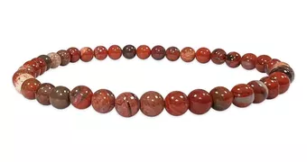 Bracciale in Diaspro Rosso AB perle 4mm