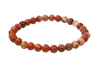 Bracciale in Diaspro Rosso AB perle 6-7mm