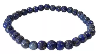 Bracciale con perline di lapislazzuli da 6 mm