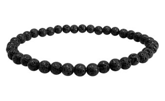 Bracciale in Pietra Lavica AB perle 4-5mm