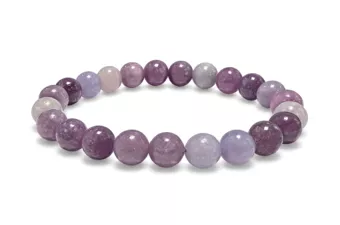 Bracciale in Lepidolite A Perle 8 mm