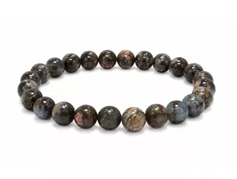 Bracciale in Liberite Blu A con Perle da 8mm