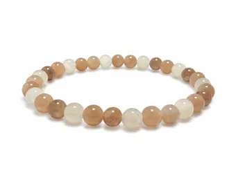 Bracciale in Pietra di Luna Multicolore AB perle 6mm
