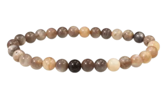 Bracciale in pietra di luna nera con perline da 5,7-6,7 mm