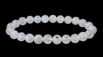 Bracciale in Pietra di Luna Bianca Peristerite A perle 7-8mm