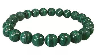 Bracciale in Malachite Scura AAA perle 8mm