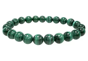 Bracciale in Malachite Chiara AAA perle 8-9mm