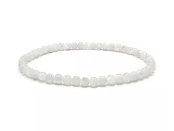Bracciale in Madreperla Bianca A Perle 4 mm