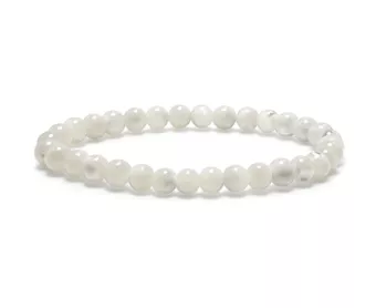 Braccialetto in Madreperla Bianca a Perle 6 mm