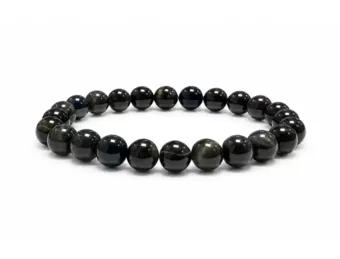 Bracciale in Occhio di Falco AA Perle 8 mm