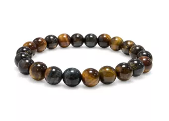 Bracciale in Occhio di Falco A Perle 8 mm