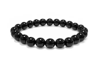 Bracciale in Onice Nero A perle 8mm