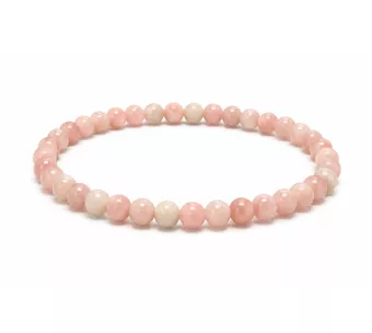 Bracciale in Opale Rosa A con Perle da 4mm